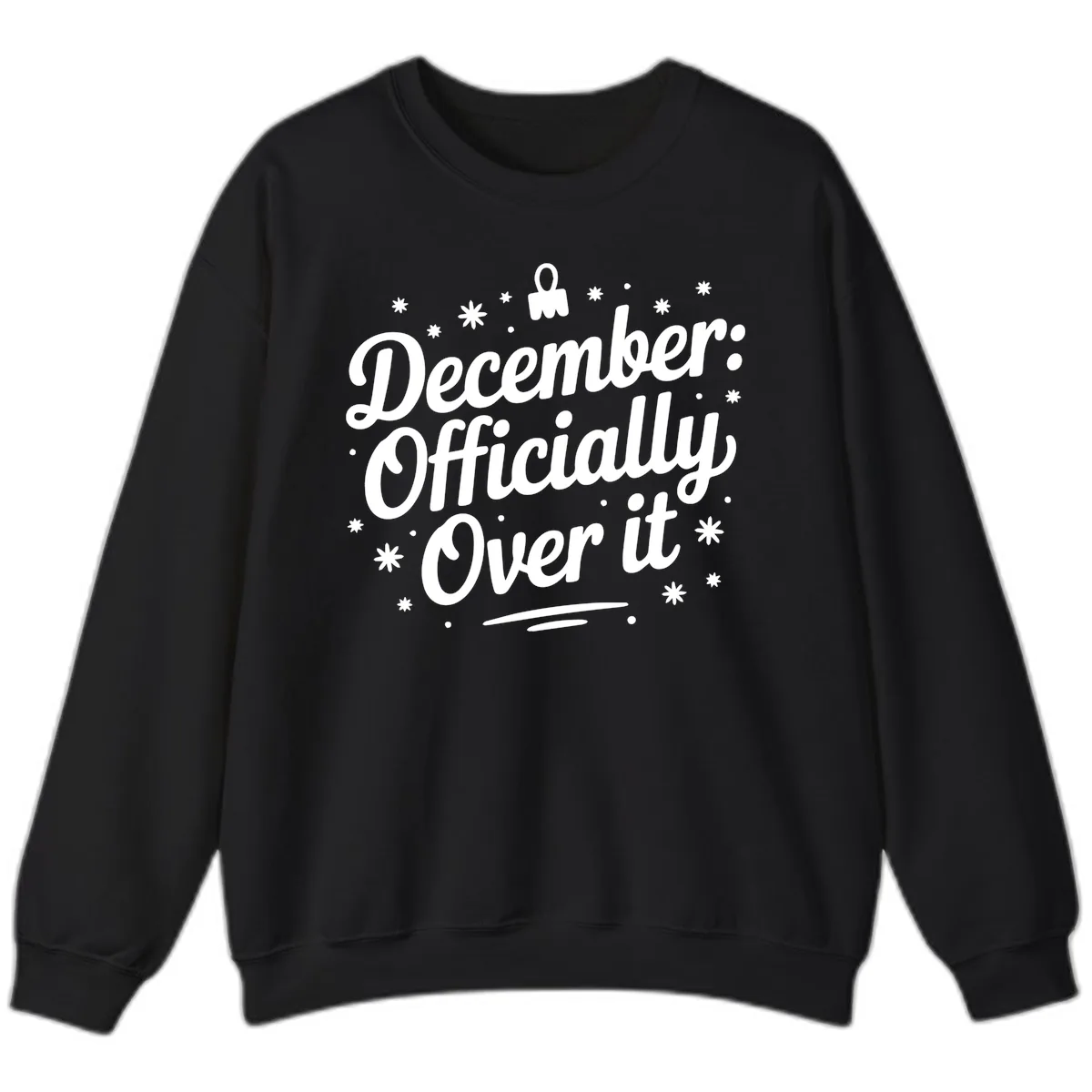 December Officially Over It Sweatshirt in Black